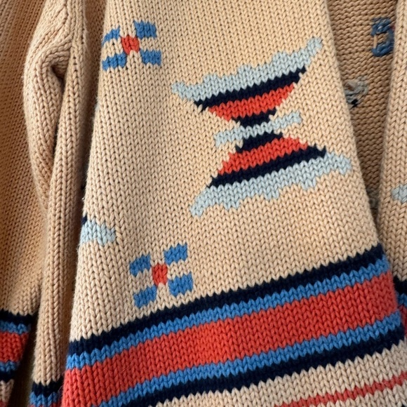 Denim & Co Extended Size Southwestern Cotton Blend Sweater / 2X - Picture 7 of 10